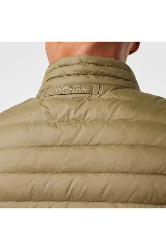 Men's Green Down Vest - 7