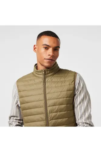 Men's Green Down Vest - 5