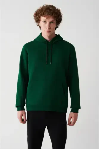 Men's Green Hoodie Sweatshirt - 3