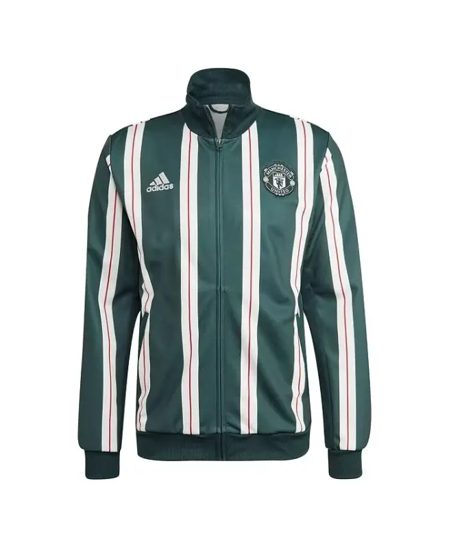 Men's Green Manchester United Lifestyle Full-Zip Track Top-Green - 1