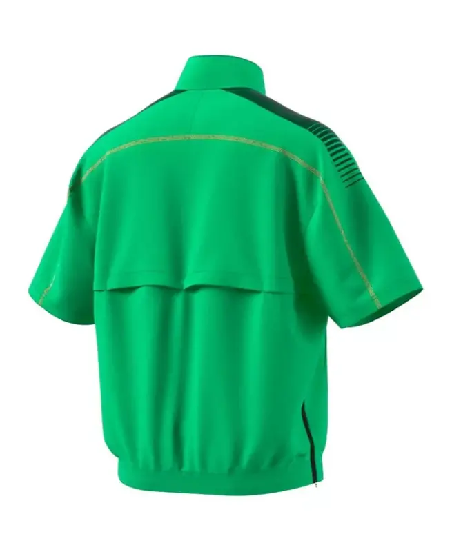 Men's Green Miami Hurricanes Miami Nights Strategy Half-Zip Short Sleeve Jacket-Green - 3