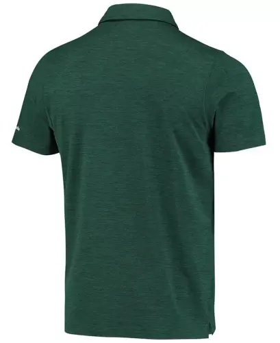 Men's Green Michigan State Spartans Tech Trail Space Dye Omni-Shade Polo - 4