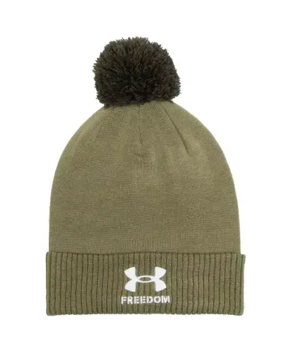 Men's Green Northwestern Wildcats Freedom Collection Cuffed Knit Hat with Pom - UNDER ARMOUR (1)