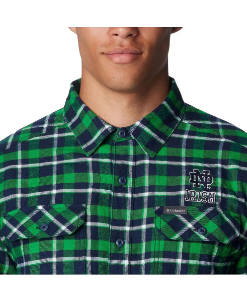 Men's Green Notre Dame Fighting Irish Flare Gun Flannel Long Sleeve Shirt Green - 2