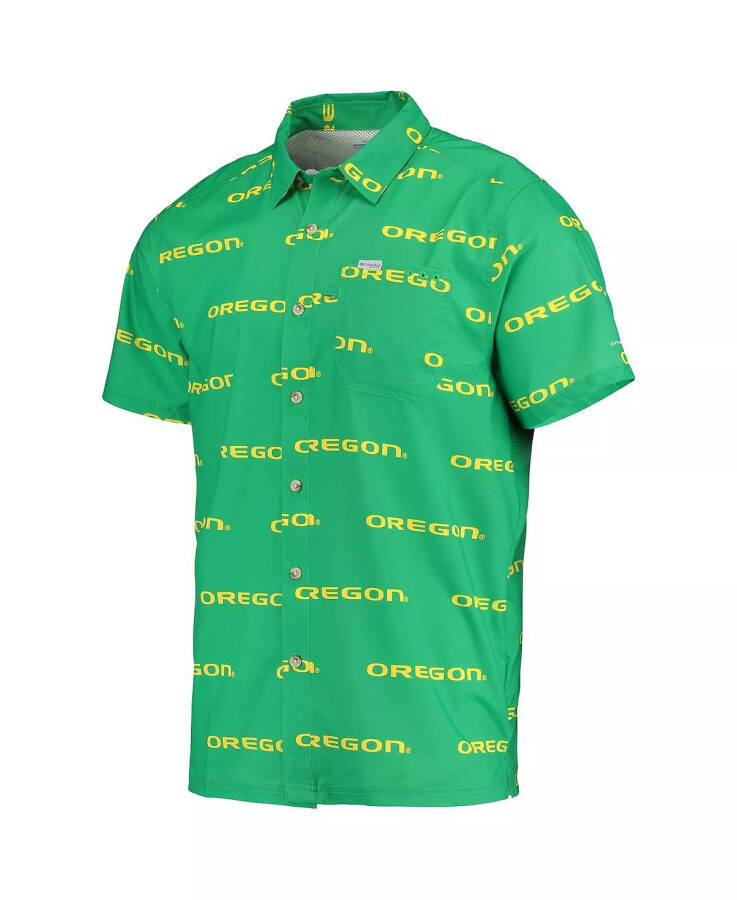 Men's Green Oregon Ducks Super Slack Tide Omni-Shade Button-Up Shirt Green - 3