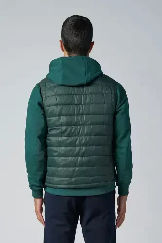 Men's Green Pocket Zipper Sleeveless Casual Vest 1268 - 5