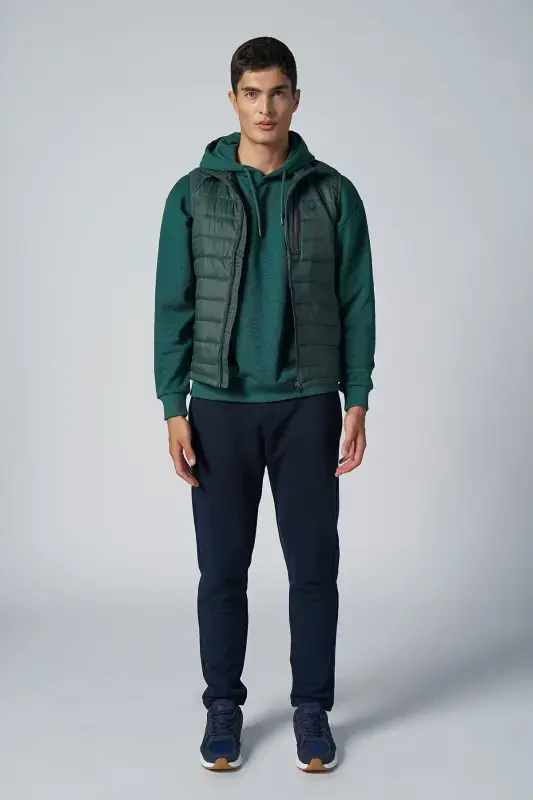 Men's Green Pocket Zipper Sleeveless Casual Vest 1268 - 7