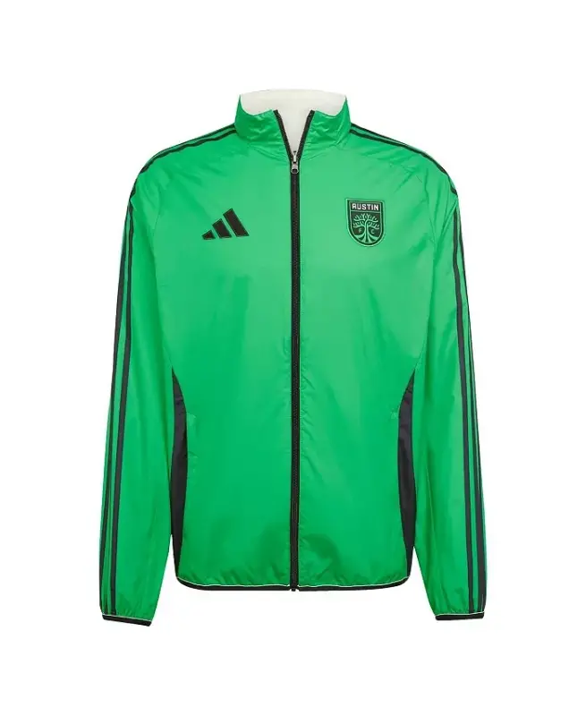 Men's Green/White Austin FC 2025 Anthem Reversible Full-Zip Kurtka-Yashil, Oq - 1
