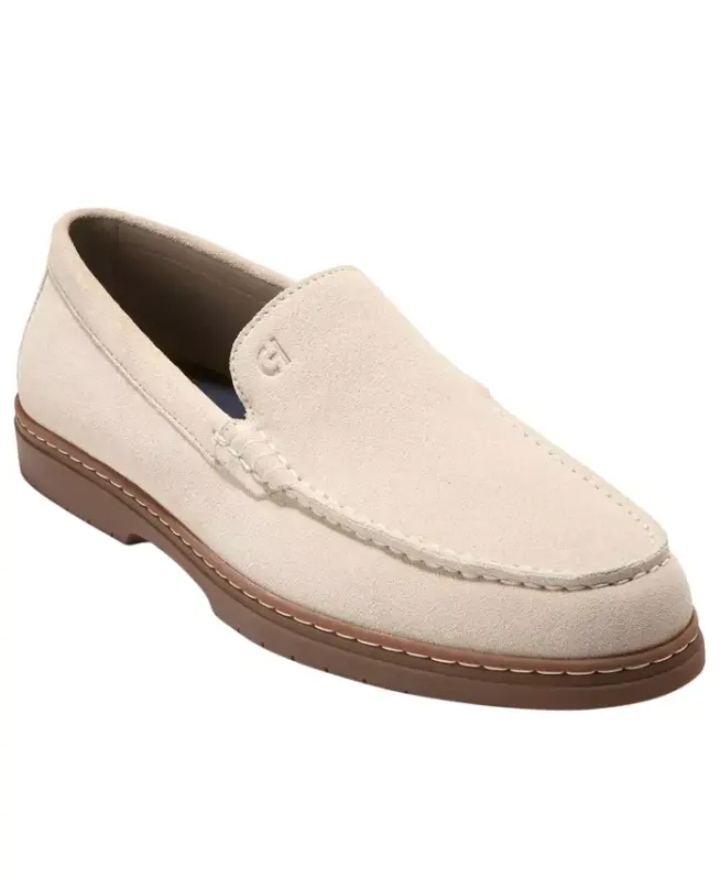 Men's Greenwich Grand Venetian Loafers - Angora Suede - COLE HAAN