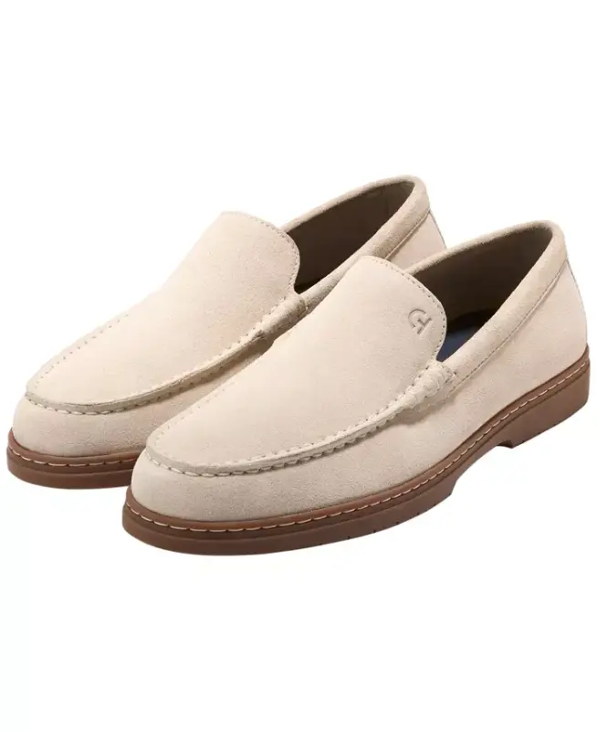 Men's Greenwich Grand Venetian Loafers - Angora Suede - 7