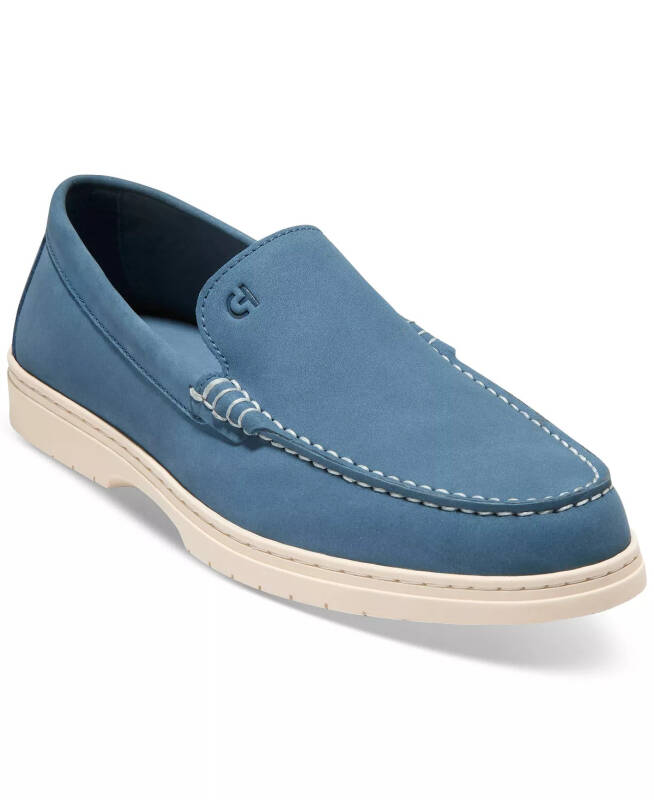 Men's Greenwich Grand Venetian Loafers-Blue Nubuck - 1