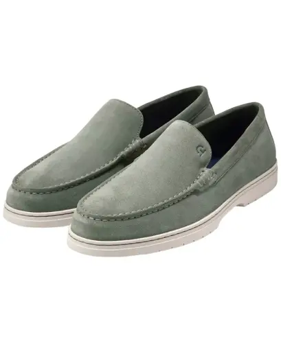 Men's Greenwich Grand Venetian Loafers - Dusty Olive Suede - 7