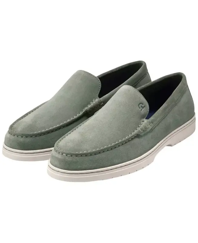 Men's Greenwich Grand Venetian Loafers - Dusty Olive Suede - 7