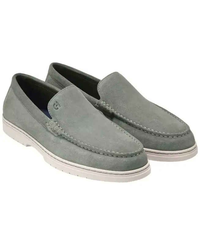 Men's Greenwich Grand Venetian Loafers - Dusty Olive Suede - 8