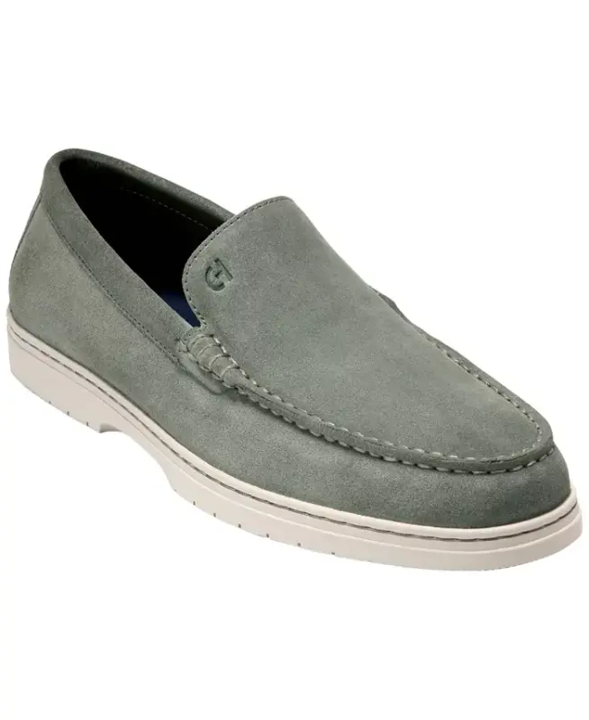 Men's Greenwich Grand Venetian Loafers - Dusty Olive Suede - COLE HAAN