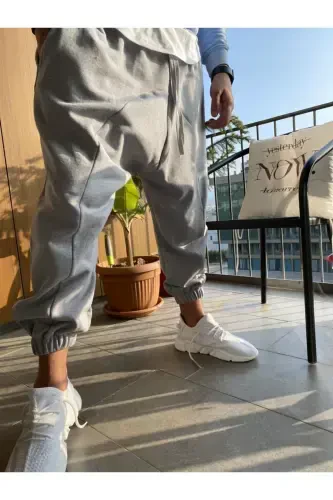 Men's Grey Harem Pants Sweatpants-GREY - AUST JEANS (1)