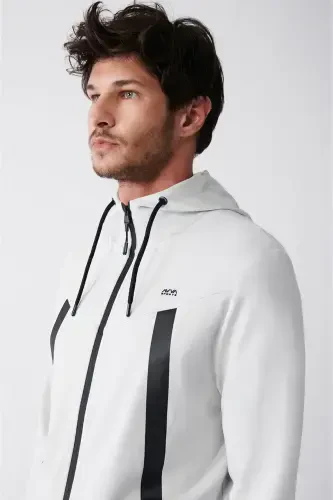 Men's Grey Hoodie Sweatshirt - AVVA (1)