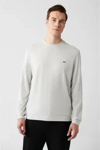 Men's Grey Interlock Sweatshirt - 1