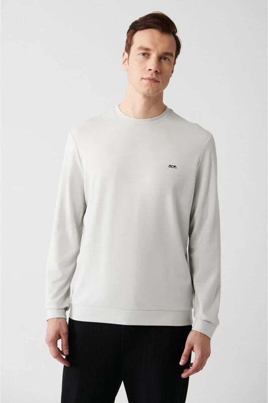 Men's Grey Interlock Sweatshirt - AVVA