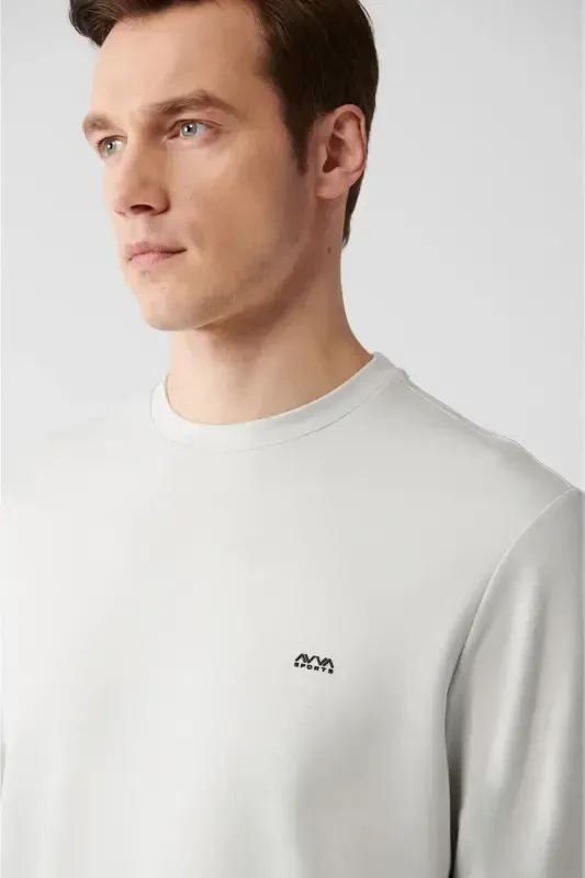 Men's Grey Interlock Sweatshirt - 2