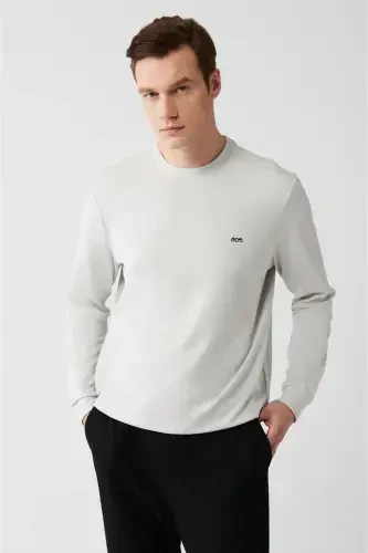 Men's Grey Interlock Sweatshirt - 3