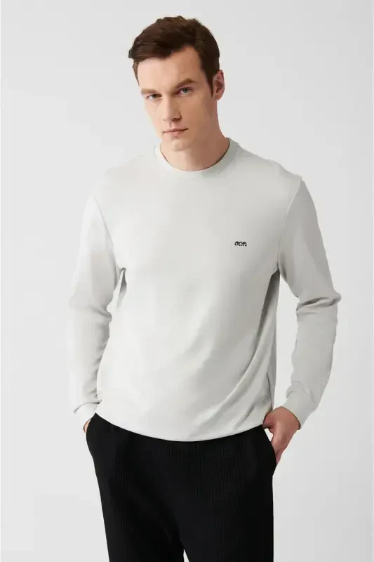 Men's Grey Interlock Sweatshirt - 3