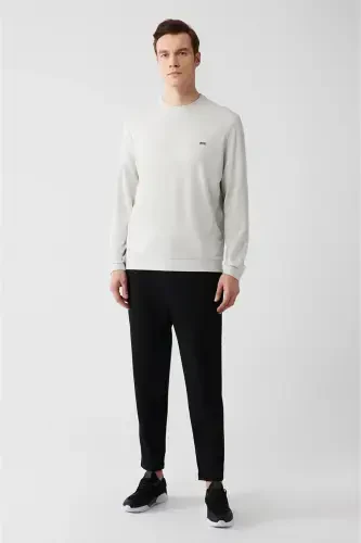 Men's Grey Interlock Sweatshirt - 5