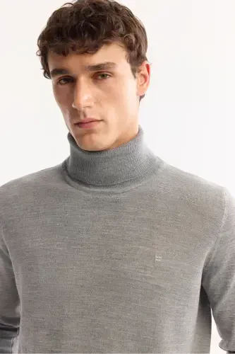 Men's Grey Knit Sweater - AVVA (1)