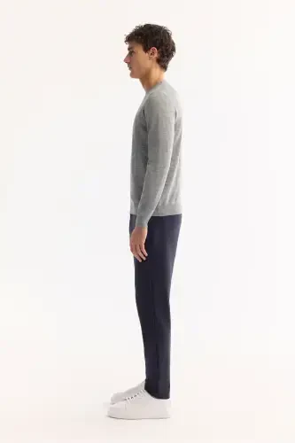 Men's Grey Knit Sweater - 3