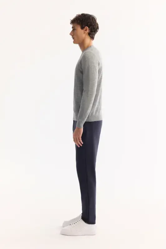 Men's Grey Knit Sweater - 3
