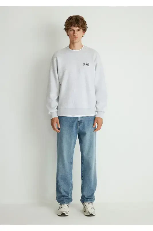 Men's Grey M0611716-85438 Crew Neck Sweatshirt - 2