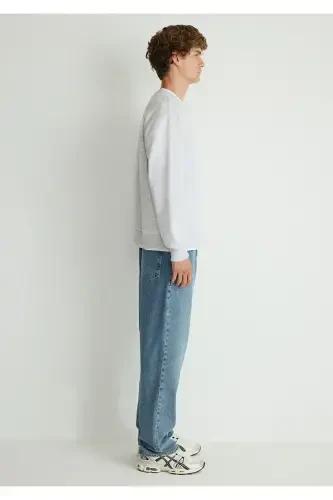 Men's Grey M0611716-85438 Crew Neck Sweatshirt - 3