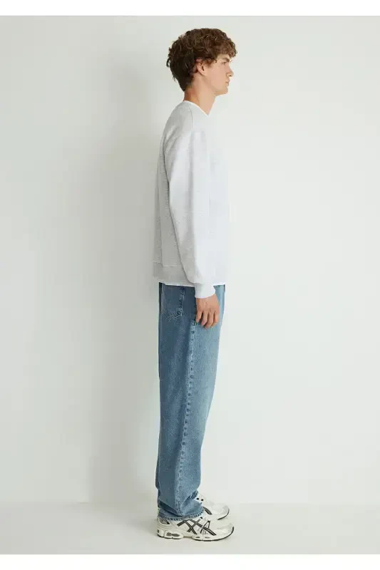 Men's Grey M0611716-85438 Crew Neck Sweatshirt - 3