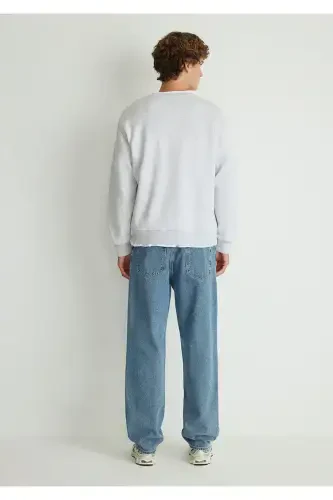 Men's Grey M0611716-85438 Crew Neck Sweatshirt - 4