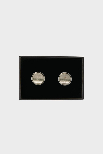 Men's Grey Metal Special Gift Box Cufflinks - 1