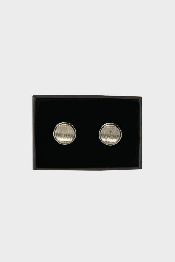 Men's Grey Metal Special Gift Box Cufflinks - 1