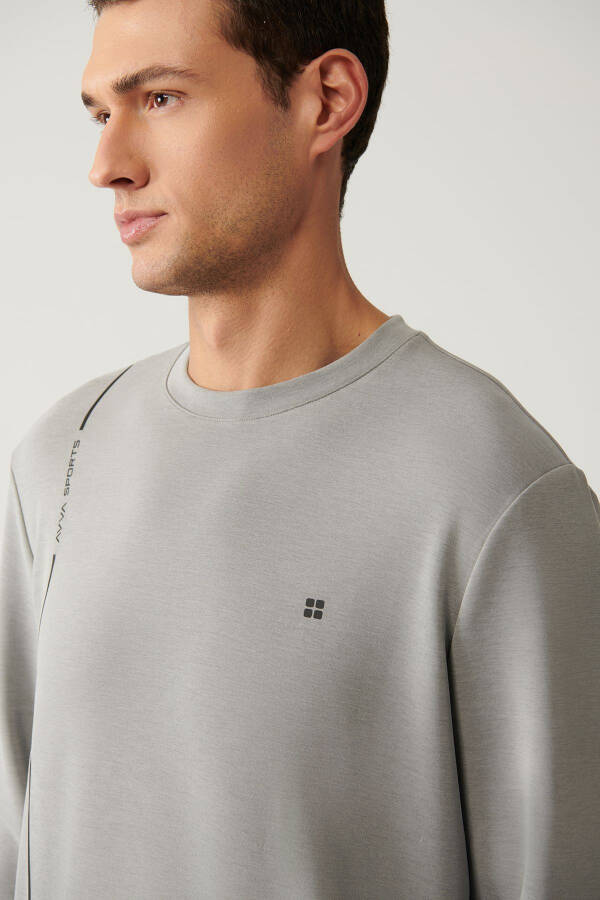 Men's Grey Printed Sweatshirt - 8