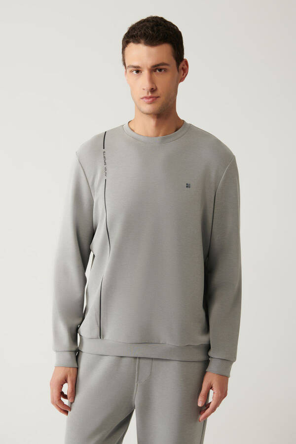 Men's Grey Printed Sweatshirt - 9