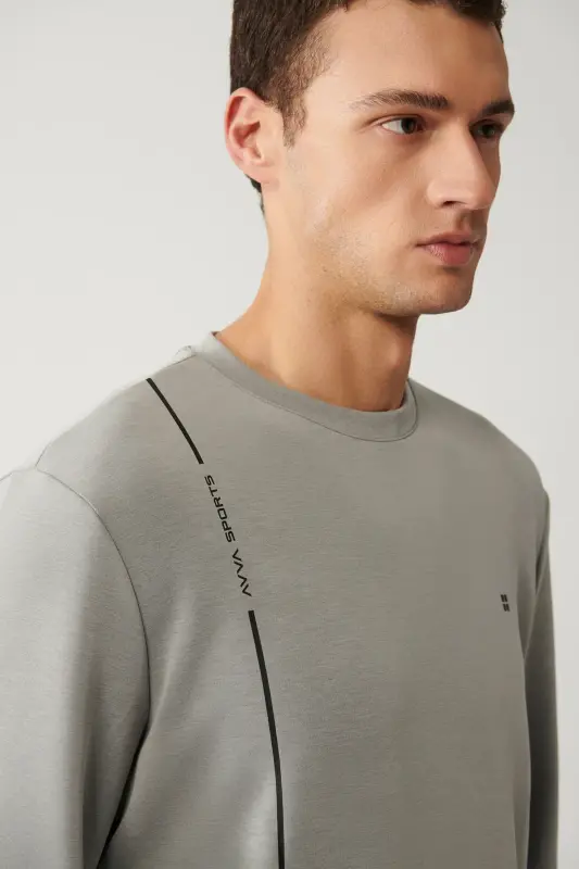 Men's Grey Printed Sweatshirt - 5