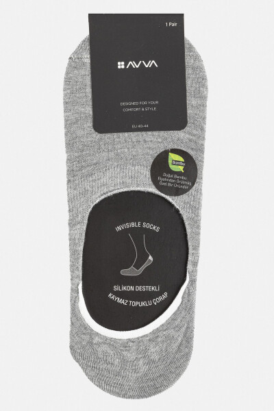 Men's Grey Slipper Socks - 4