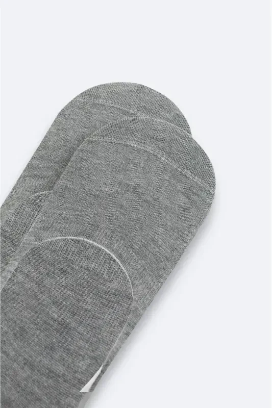 Men's Grey Slipper Socks - 2