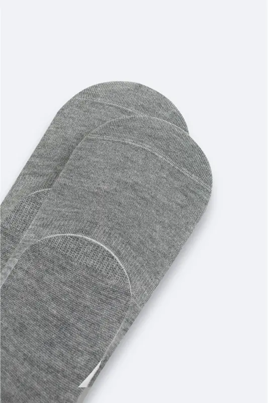 Men's Grey Slipper Socks - 2