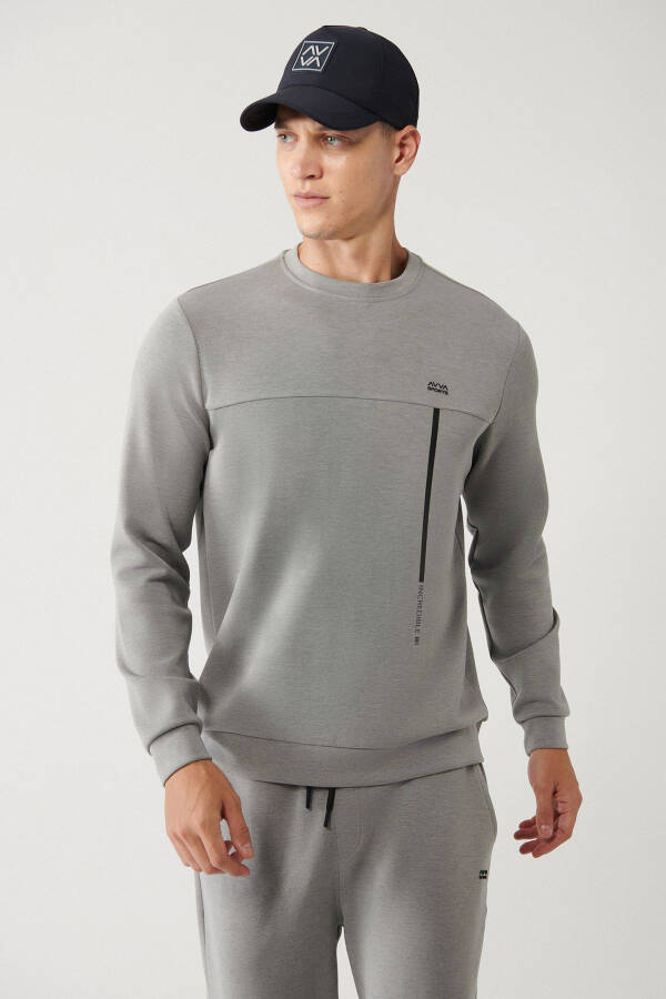 Men's Grey Sweatshirt - 7