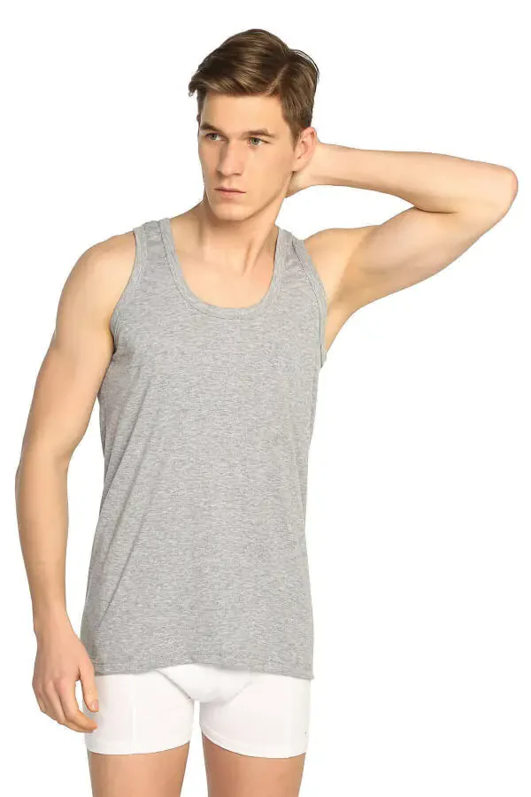Men's Grey Tank Top - 4