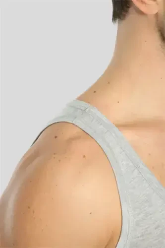 Men's Grey Tank Top 3-Pack 100% Cotton - BÜYÜKBEDENIZ (1)