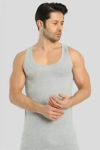 Men's Grey Tank Top 3-Pack 100% Cotton - 4