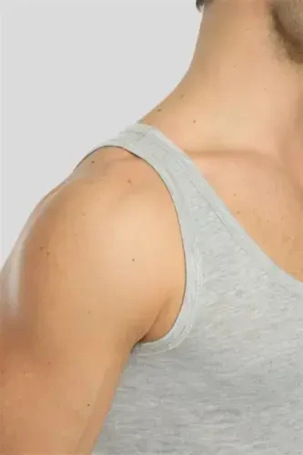 Men's Grey Tank Top 3-Pack 100% Cotton - 6
