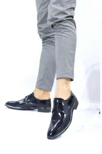 Men's Groom Classic Shoes TMRS-570-Navy Blue Patent Leather 