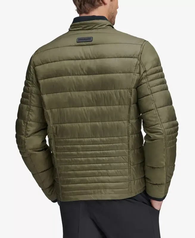 Men's Grymes Packable Racer Jacket-Olive Green - 2