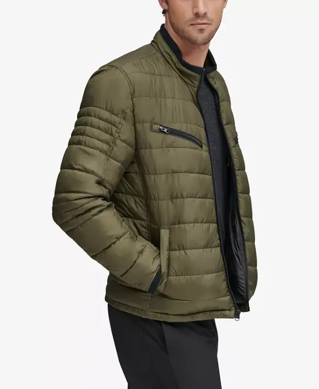Men's Grymes Packable Racer Jacket-Olive Green - 1